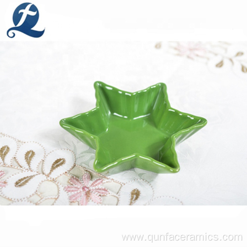 Hot selling restaurant hexagonal shape ceramic small dishes